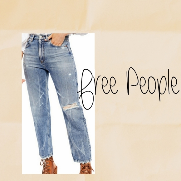 Free People Denim - FREE PEOPLE Dakota Straight Leg Highrise Jeans